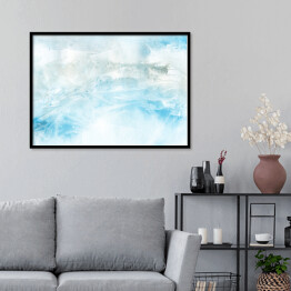 Plakat w ramie Błękit chmur - akwarela z efektem ombre