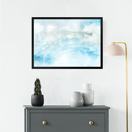 Obraz w ramie Błękit chmur - akwarela z efektem ombre