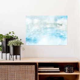 Plakat Błękit chmur - akwarela z efektem ombre