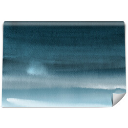 Fototapeta samoprzylepna Niebieska akwarela z szarymi akcentami ombre