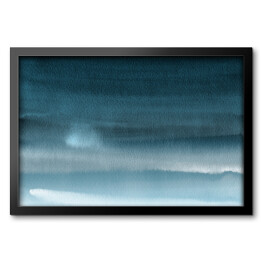 Obraz w ramie Niebieska akwarela z szarymi akcentami ombre