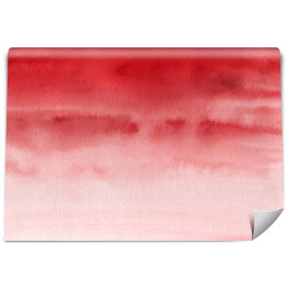 Fototapeta winylowa zmywalna Akwarela w odcieniach czerwieni i bieli - ombre