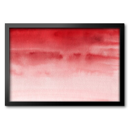 Obraz w ramie Akwarela w odcieniach czerwieni i bieli - ombre