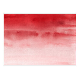 Plakat samoprzylepny Akwarela w odcieniach czerwieni i bieli - ombre