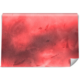 Fototapeta samoprzylepna Czerwona akwarela z ciemnymi akcentami z efektem ombre