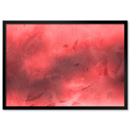 Plakat w ramie Czerwona akwarela z ciemnymi akcentami z efektem ombre