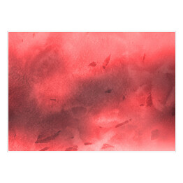 Plakat samoprzylepny Czerwona akwarela z ciemnymi akcentami z efektem ombre