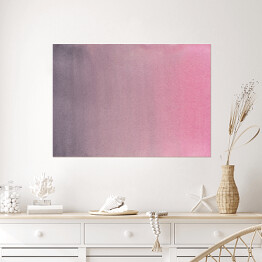 Plakat samoprzylepny Akwarela ombre w odcieniach fioletu i różu