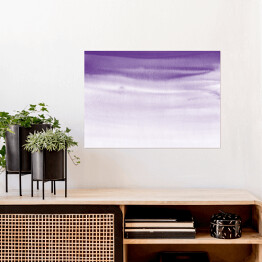 Plakat samoprzylepny Piaski pustyni - fioletowa abstrakcja ombre