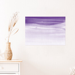 Plakat samoprzylepny Piaski pustyni - fioletowa abstrakcja ombre