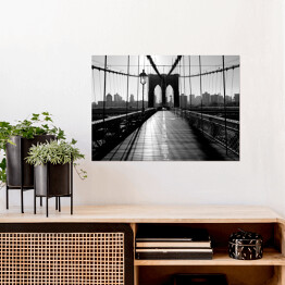 Plakat samoprzylepny Most Brookliński, Manhattan, Nowy Jork, USA
