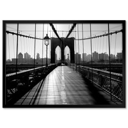 Plakat w ramie Most Brookliński, Manhattan, Nowy Jork, USA