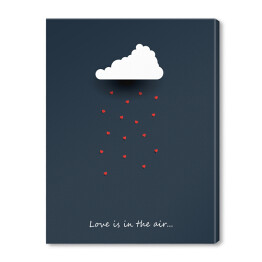 Obraz na płótnie Ilustracja z napisem - "Love is in the air..."