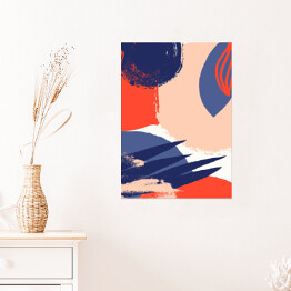 Plakat samoprzylepny Abstrakcyjny kolorowy krajobraz