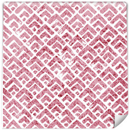 Tapeta samoprzylepna w rolce Różowy i biały spójny wzór w stylu grunge. Vintage wydruk dla tekstyliów. Ilustracja wektorowa.