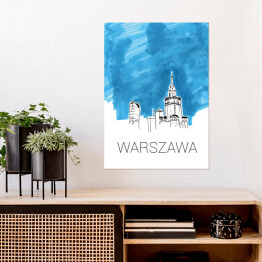 Plakat samoprzylepny Pałac Kultury i Nauki - Warszawa