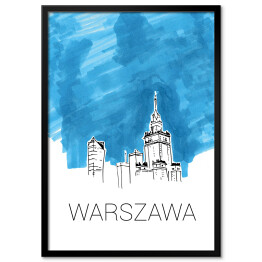 Plakat w ramie Pałac Kultury i Nauki - Warszawa