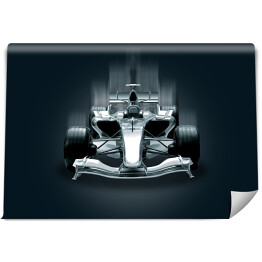 Fototapeta Formuła 1, samochód w ciemnym pomieszczeniu