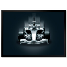 Plakat w ramie Formuła 1, samochód w ciemnym pomieszczeniu