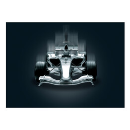 Plakat Formuła 1, samochód w ciemnym pomieszczeniu