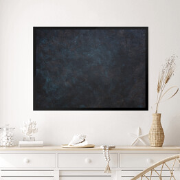 Obraz w ramie Czarno niebieska ściana ze złotym pyłem