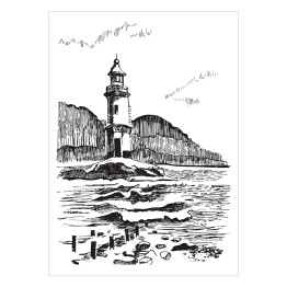 Plakat Szkic latarnii morskiej