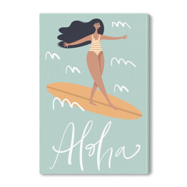Obraz na płótnie Ilustracja z napisem - "Aloha"
