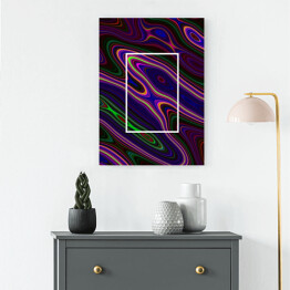 Obraz na płótnie Rozlane płyny w czarnym i fioletowym kolorze