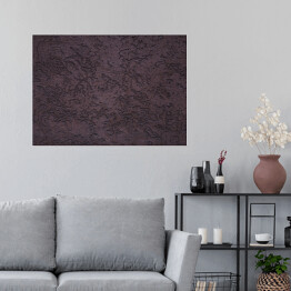 Plakat samoprzylepny Chropowata ściana w jednym ciemnym kolorze