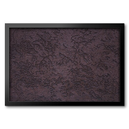 Obraz w ramie Chropowata ściana w jednym ciemnym kolorze