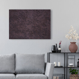 Obraz na płótnie Chropowata ściana w jednym ciemnym kolorze
