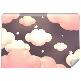 Fototapeta samoprzylepna Gwiazdki wśród pastelowych chmur na niebie