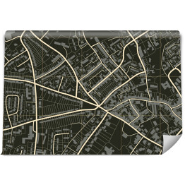 Biało czarna mapa miasta