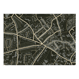 Biało czarna mapa miasta