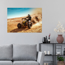 Plakat samoprzylepny Amerykański quad na piaszczystej pustyni