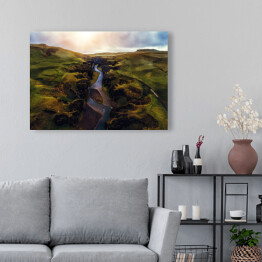Obraz na płótnie Rzeka w dolinie, Islandia
