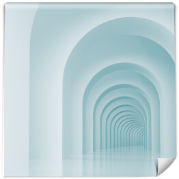 Fototapeta winylowa zmywalna Architektoniczne tło z błękitnymi łukami 3D
