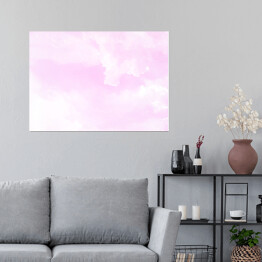 Plakat Pastelowe niebo - różowa abstrakcja ombre