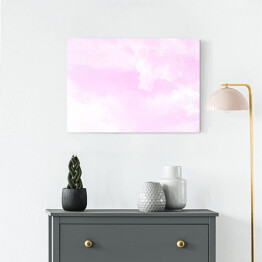 Obraz na płótnie Pastelowe niebo - różowa abstrakcja ombre
