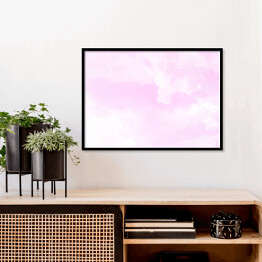 Plakat w ramie Pastelowe niebo - różowa abstrakcja ombre