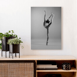 Obraz klasyczny Ballerina w butach pointe taniec w studio