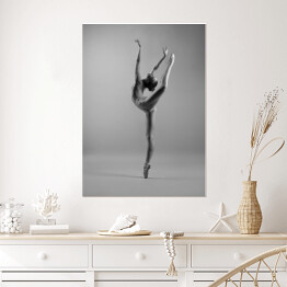 Plakat Ballerina w butach pointe taniec w studio