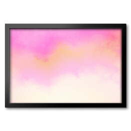 Obraz w ramie Różowa akwarela z akcentem w kolorze brzoskwiniowym