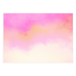 Plakat samoprzylepny Różowa akwarela z akcentem w kolorze brzoskwiniowym