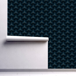 Tapeta samoprzylepna w rolce Abstrakcyjny spójny luksusowy ciemnoniebieski i złoty geometryczny wzór tło