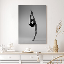 Obraz na płótnie Beautifull elastyczne blondynka dziewczyna pozowanie. Gimnastyka. 