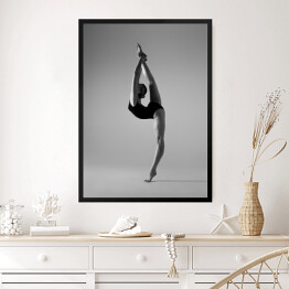Obraz w ramie Beautifull elastyczne blondynka dziewczyna pozowanie. Gimnastyka. 