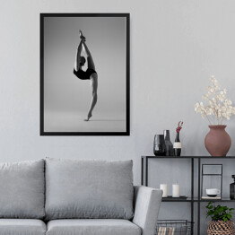 Obraz w ramie Beautifull elastyczne blondynka dziewczyna pozowanie. Gimnastyka. 