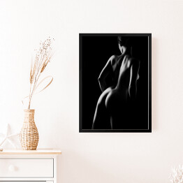 Obraz w ramie Czarno-biała nagość - kobieta