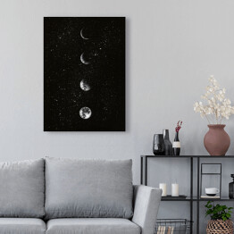 Obraz na płótnie Fazy księżyca na niebie nocą